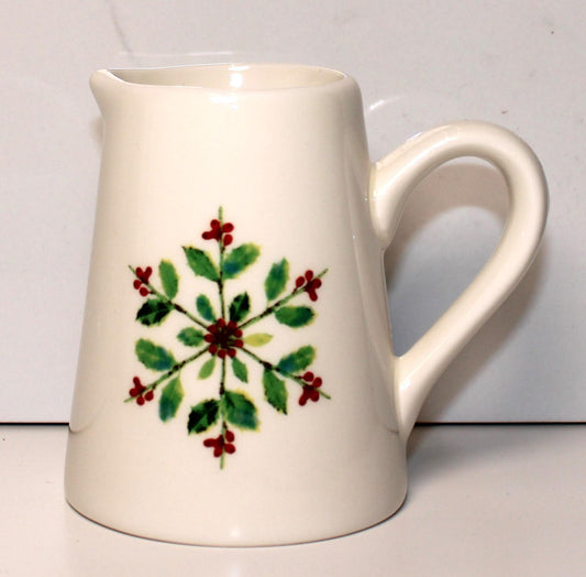 Holiday Snowflake Stoneware Pitcher