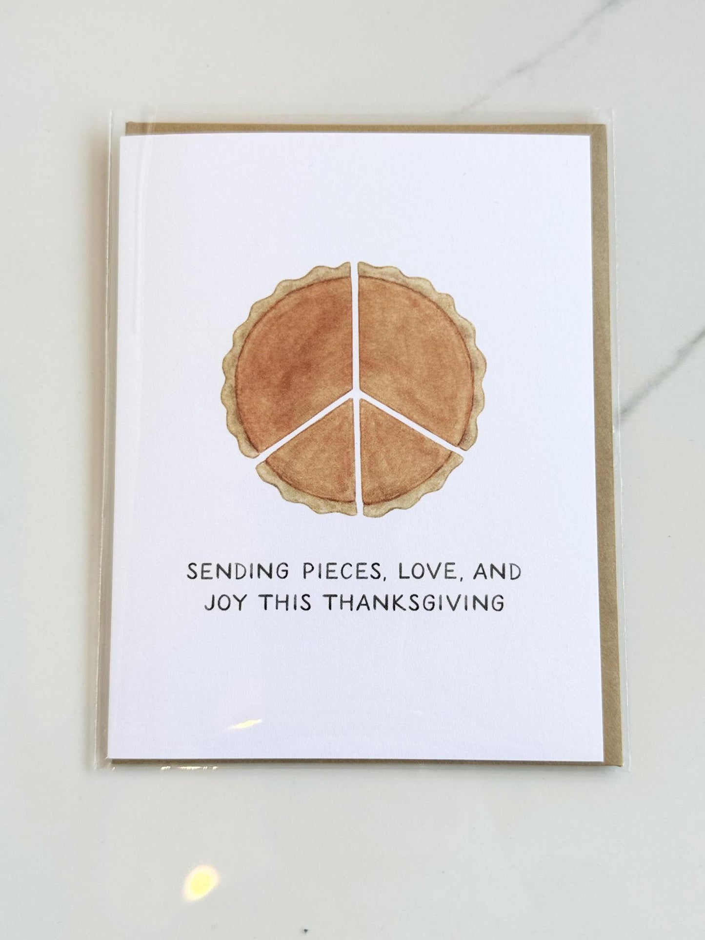 Sending Pieces, Love, and Joy this Thanksgiving Greeting Card