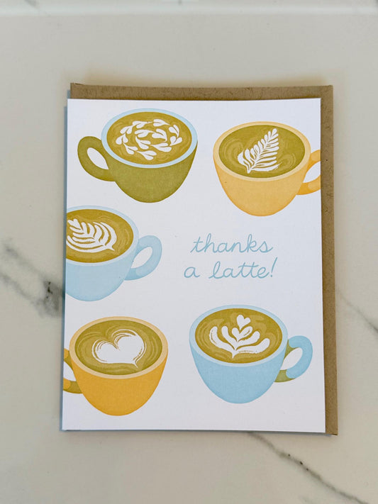 Thanks a Latte Greeting Card