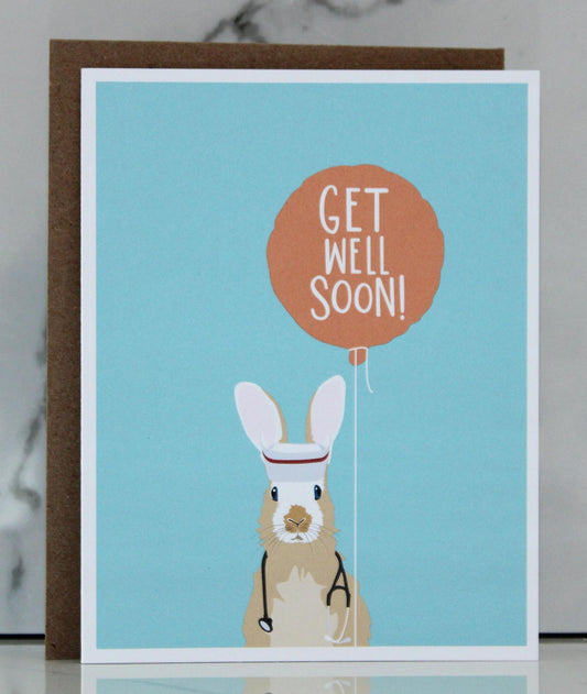 Rabbit Get Well Card