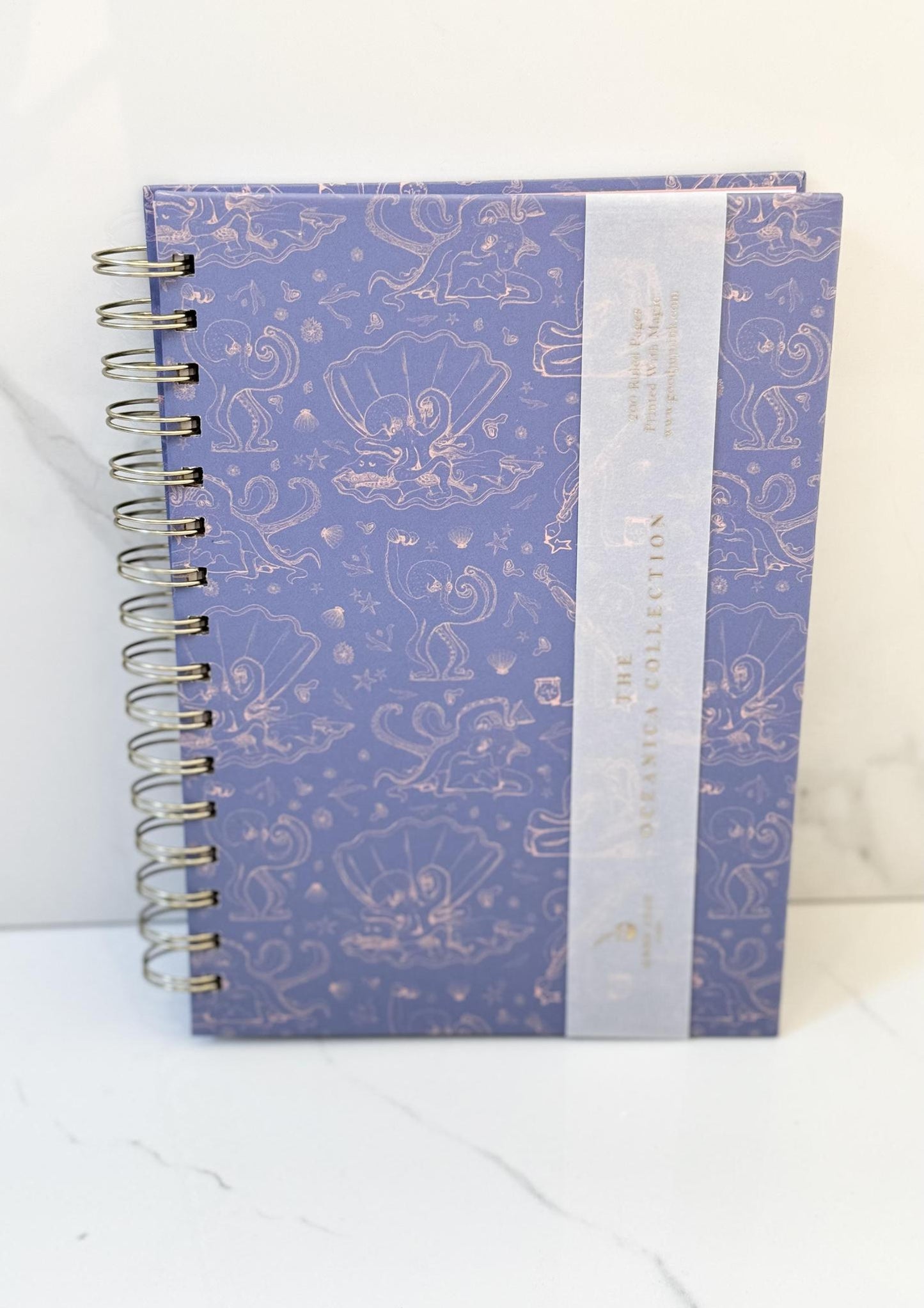 Octopus Toile Journal Lavender and Coral