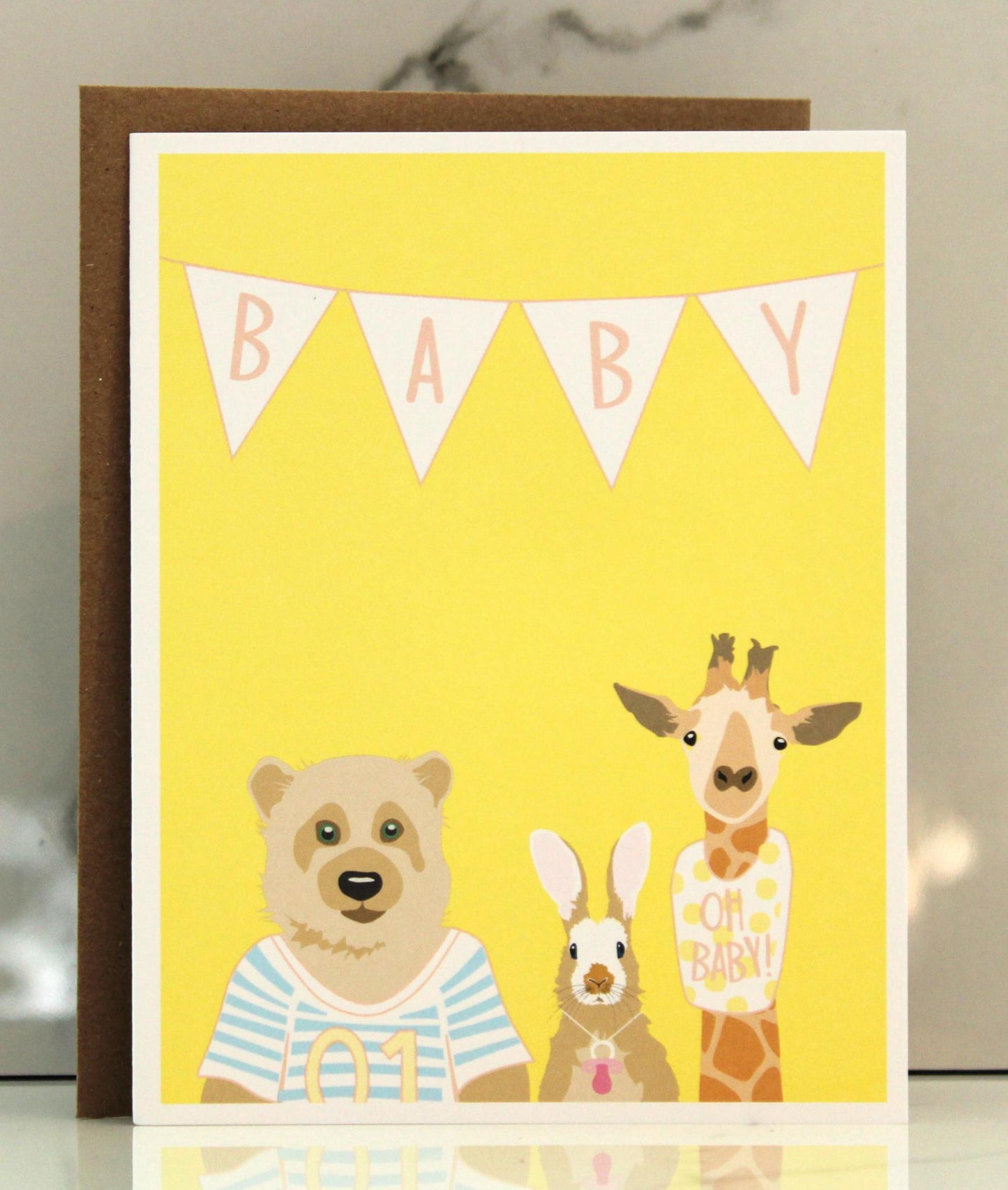 Baby Animals New Baby Card