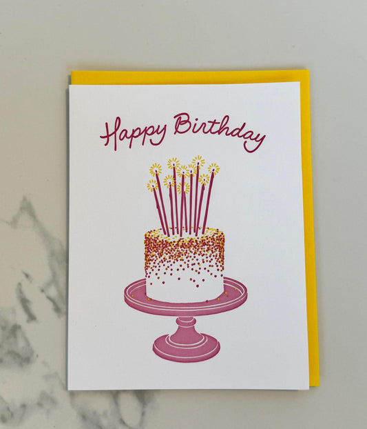 Fancy Cake Birthday Greeting Card