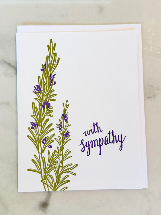 Rosemary Sympathy Greeting Card