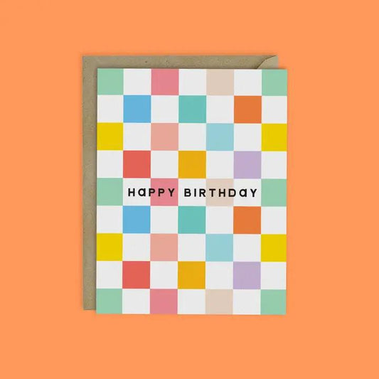 Checkerboard Birthday Card