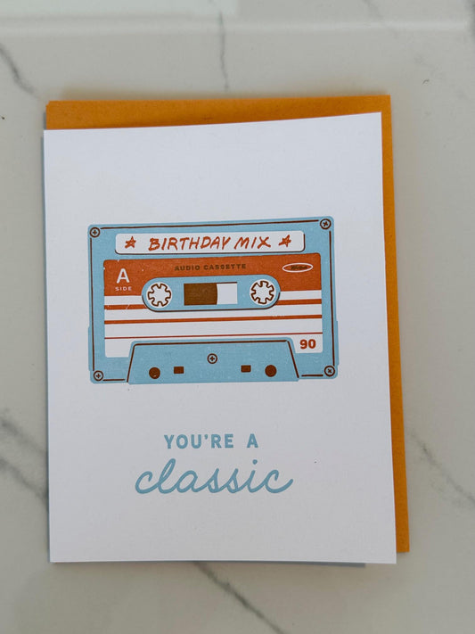 Cassette Tape Birthday Greeting Card