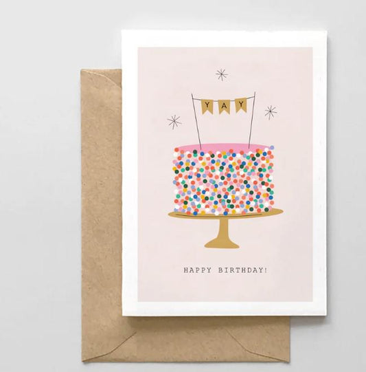 Happy Birthday Sprinkles Cake Card
