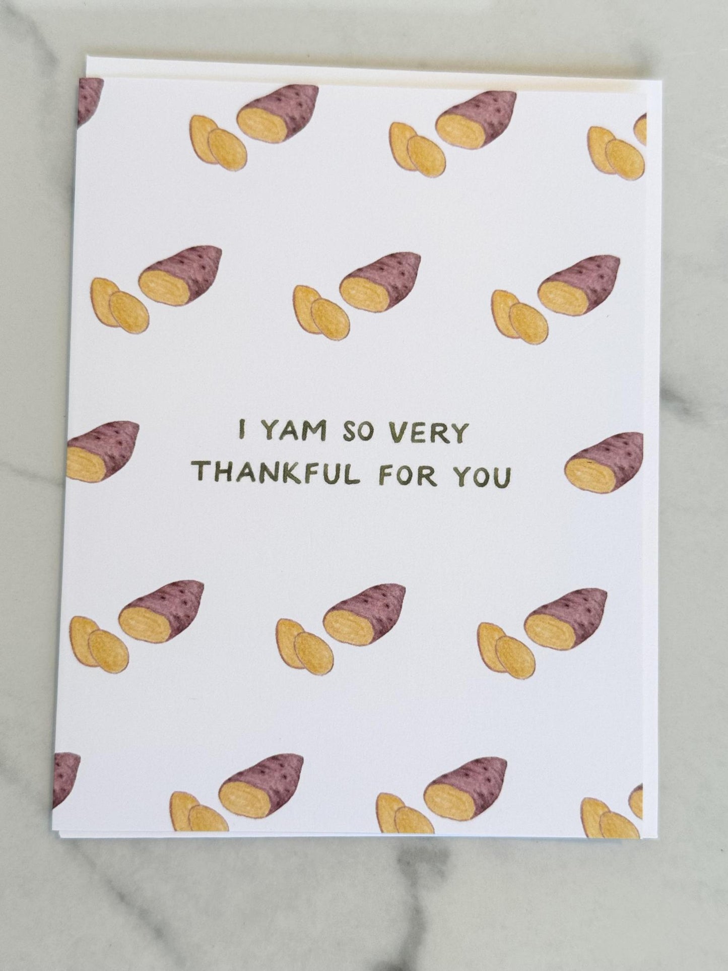 I Yam So Thankful For You Greeting Card