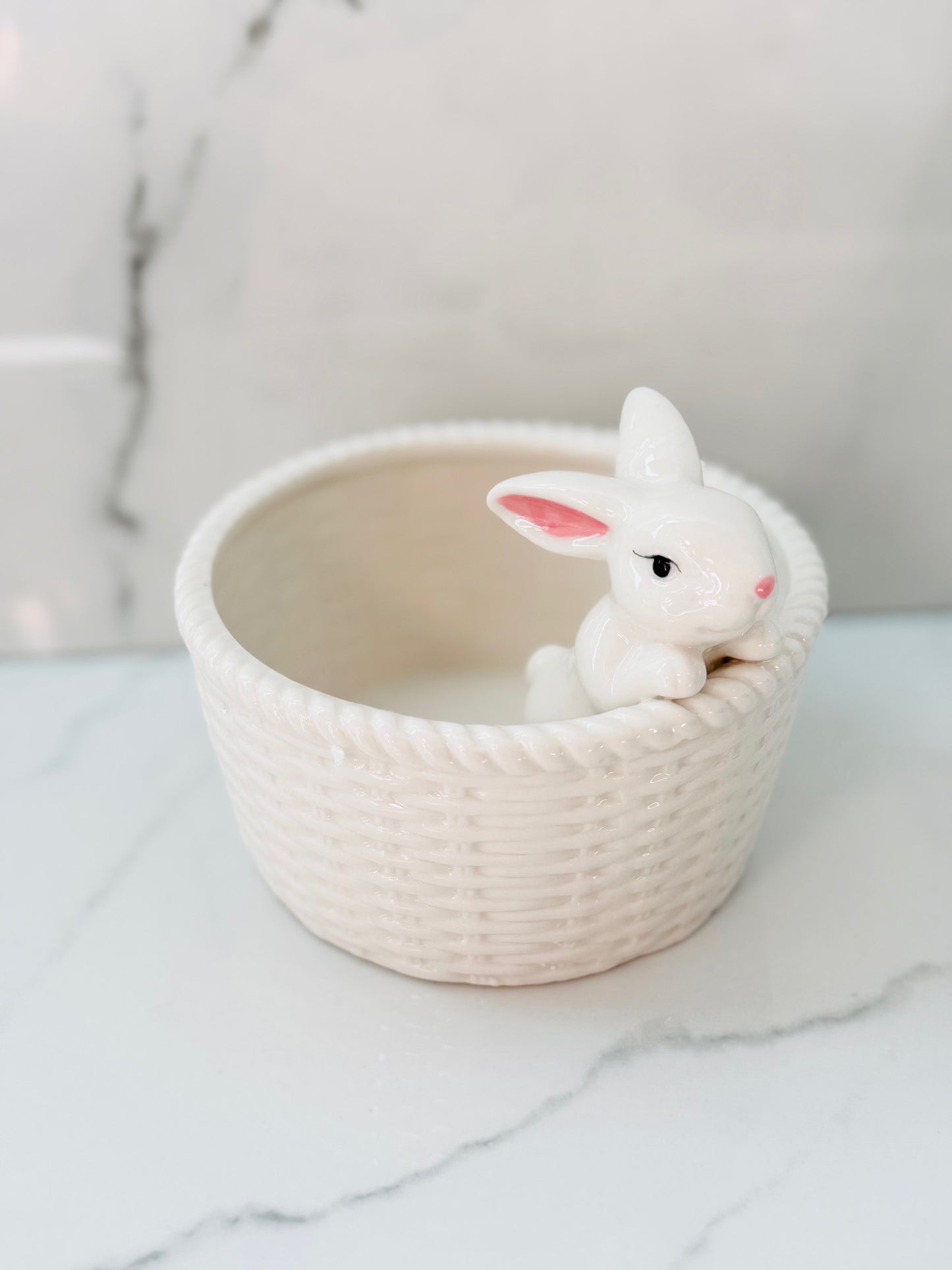 Porcelain Bunny Tidbit Dish (tall)