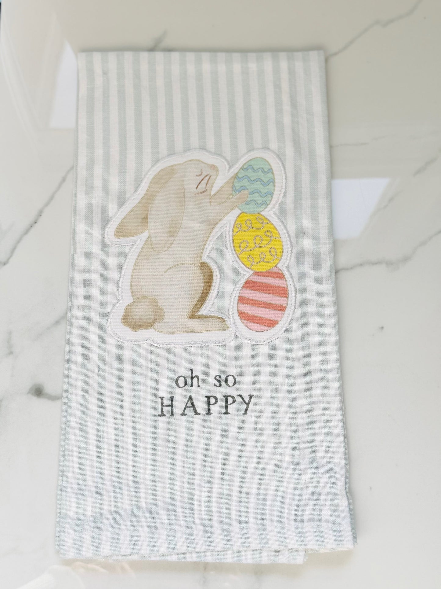 Bunny with Egg Patch Towel