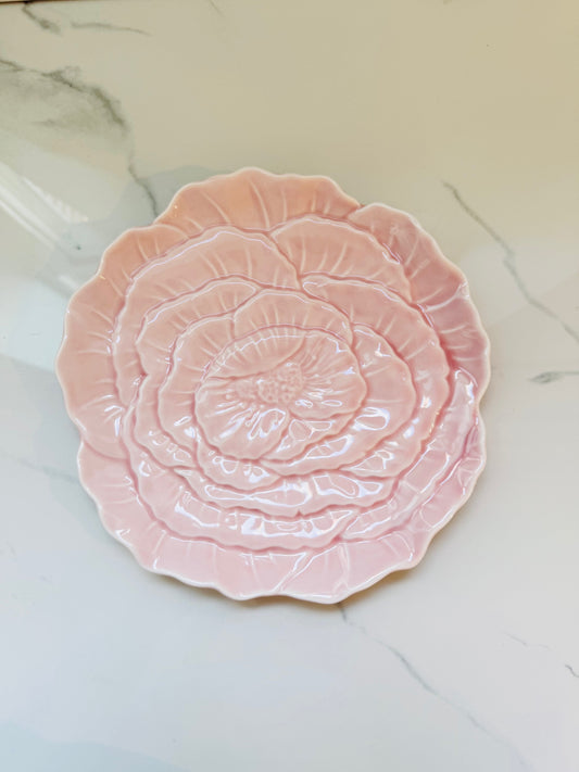 Pink Flower Plate