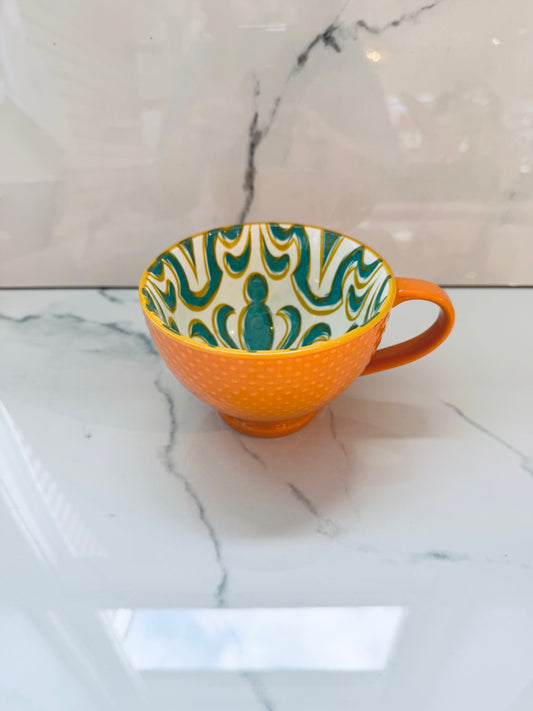 Patterned Mug - Orange