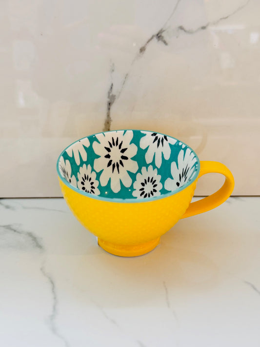 Patterned Mug - Yellow