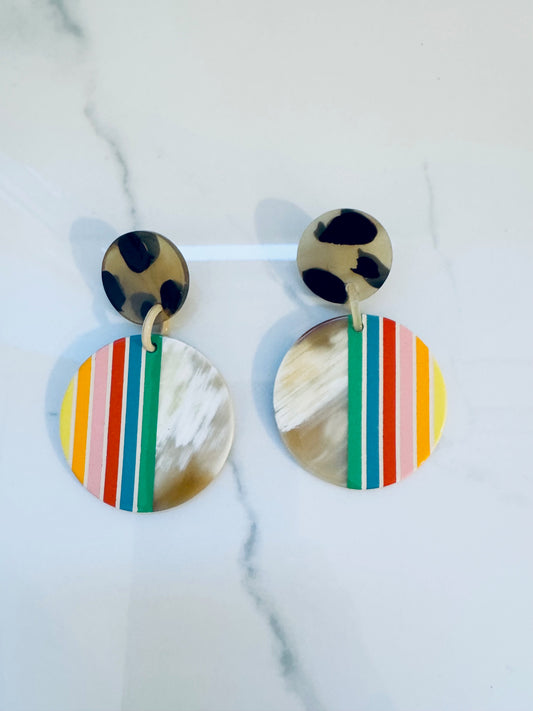 Rainbow Circle Earrings