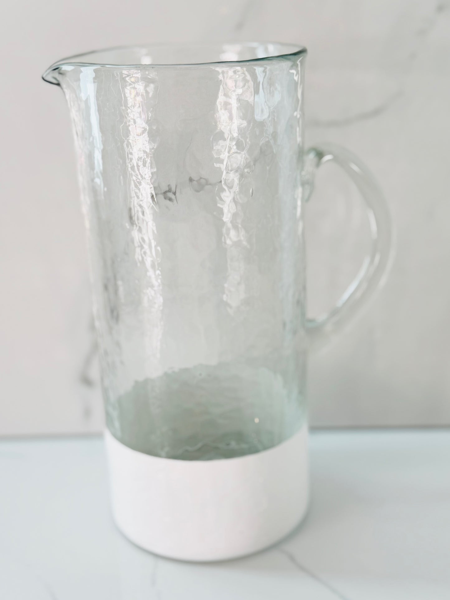 Textured Glass Pitcher