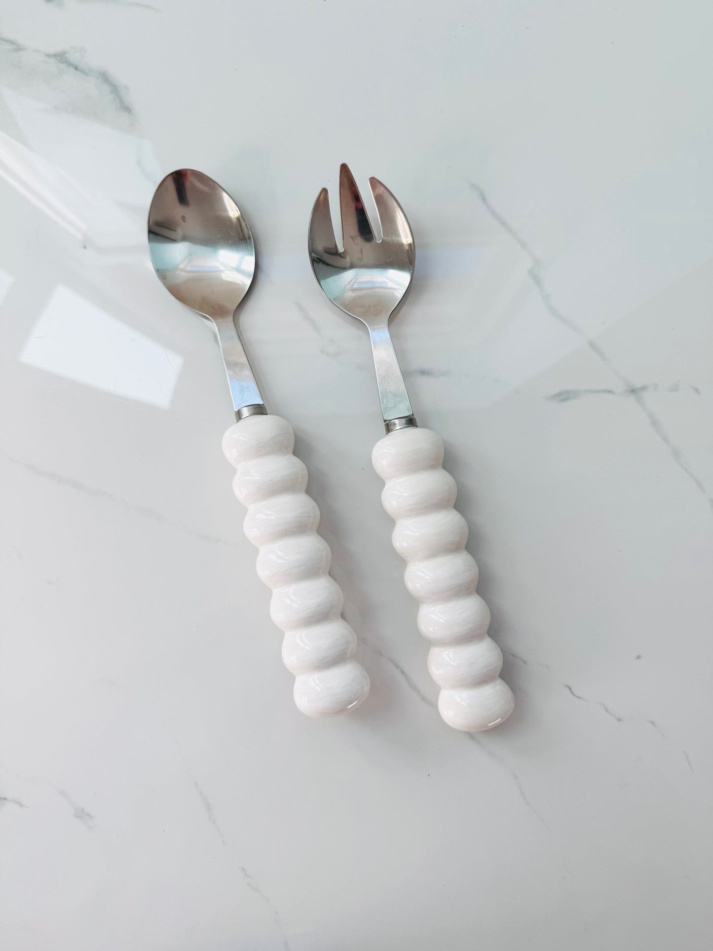 White Ceramic Serving Utensils