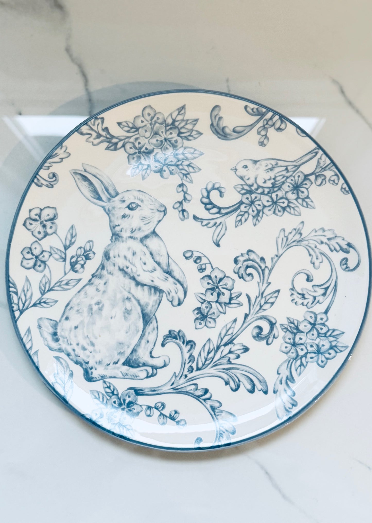 Porcelain Bunny Plate - White