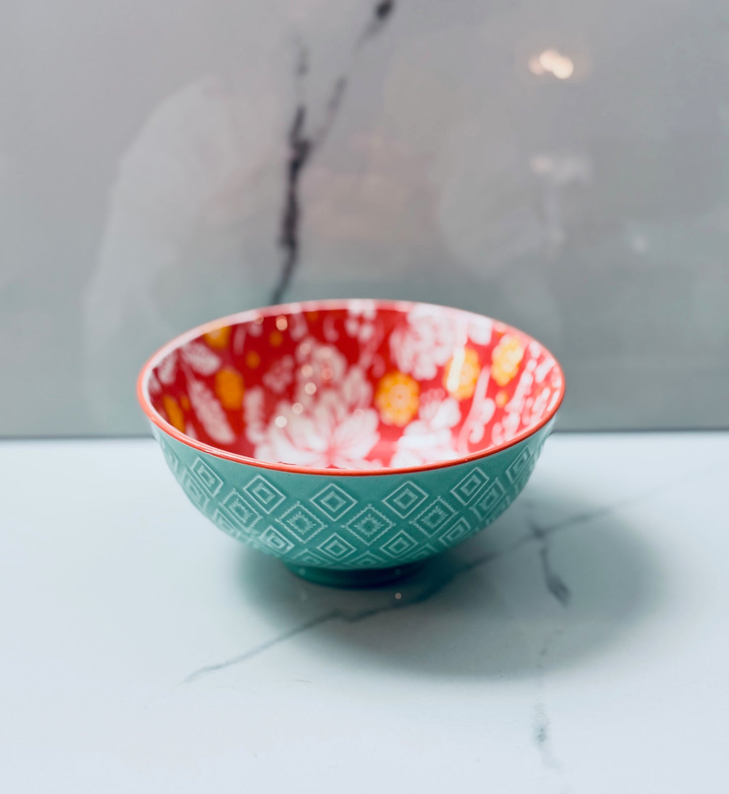 Patterned Bowl  - Turquoise