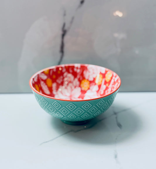 Patterned Bowl  - Turquoise