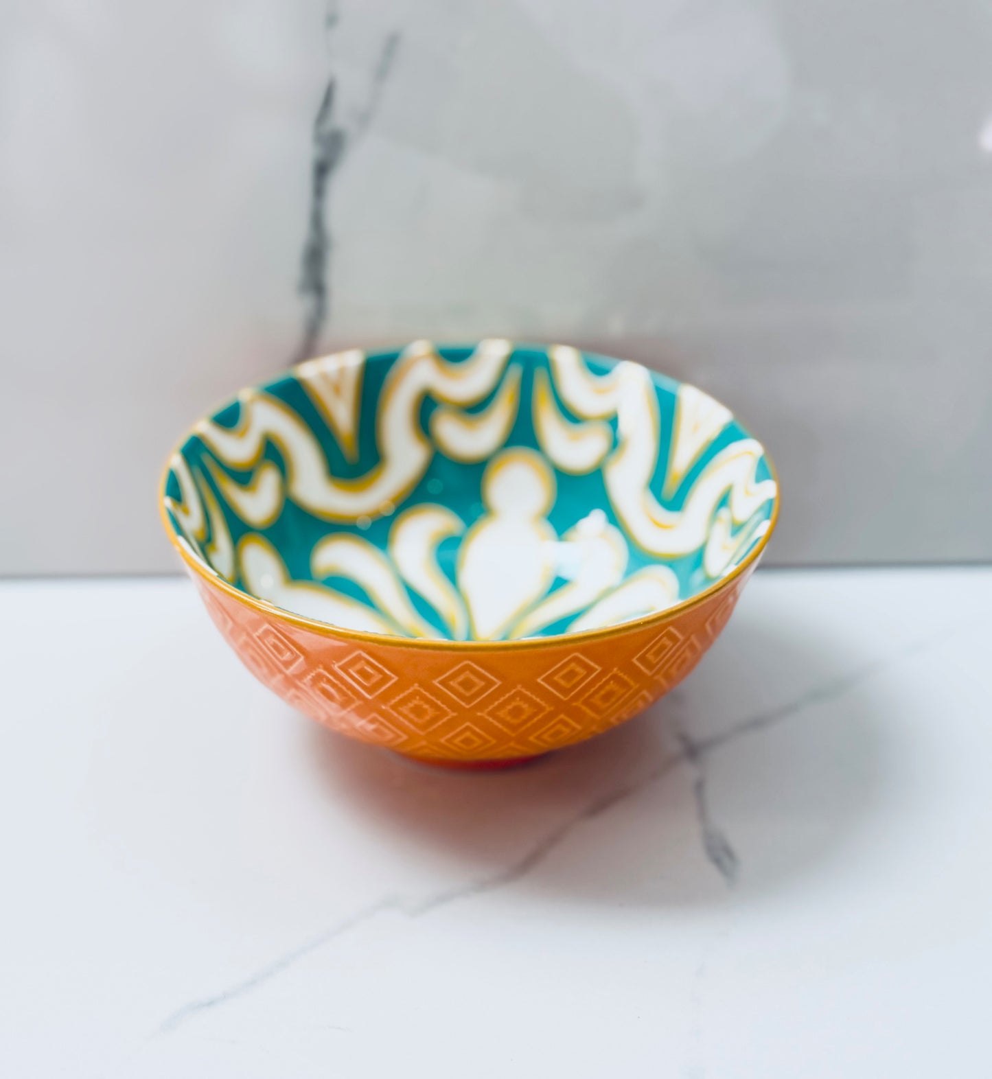 Patterned Bowl  - Orange