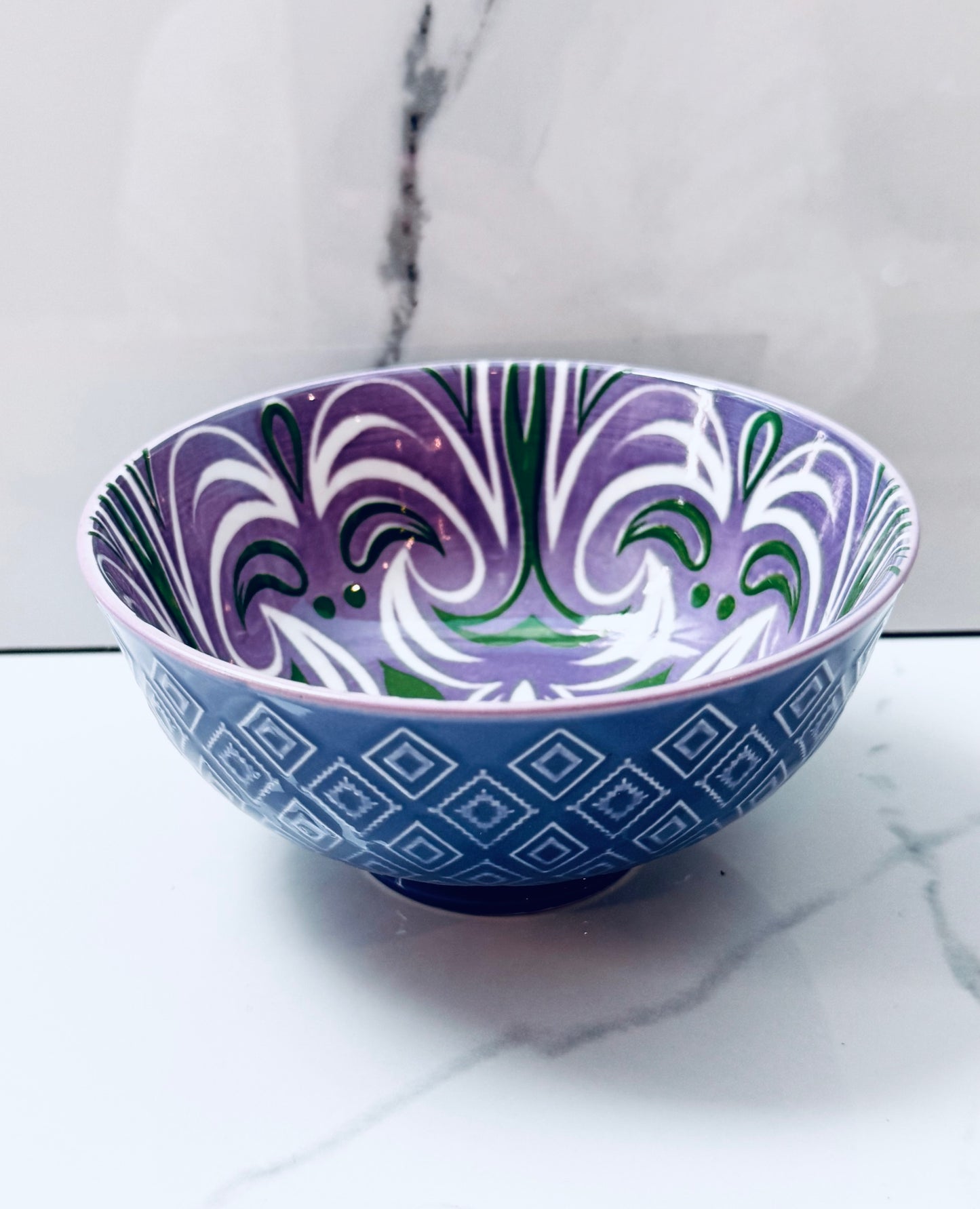 Patterned Bowl  - Purple