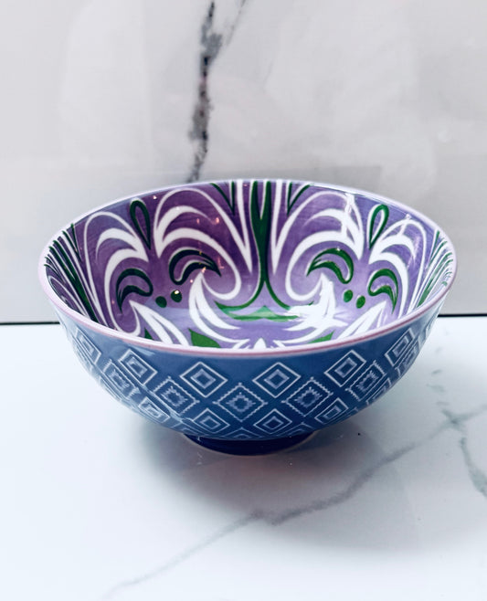 Patterned Bowl  - Purple