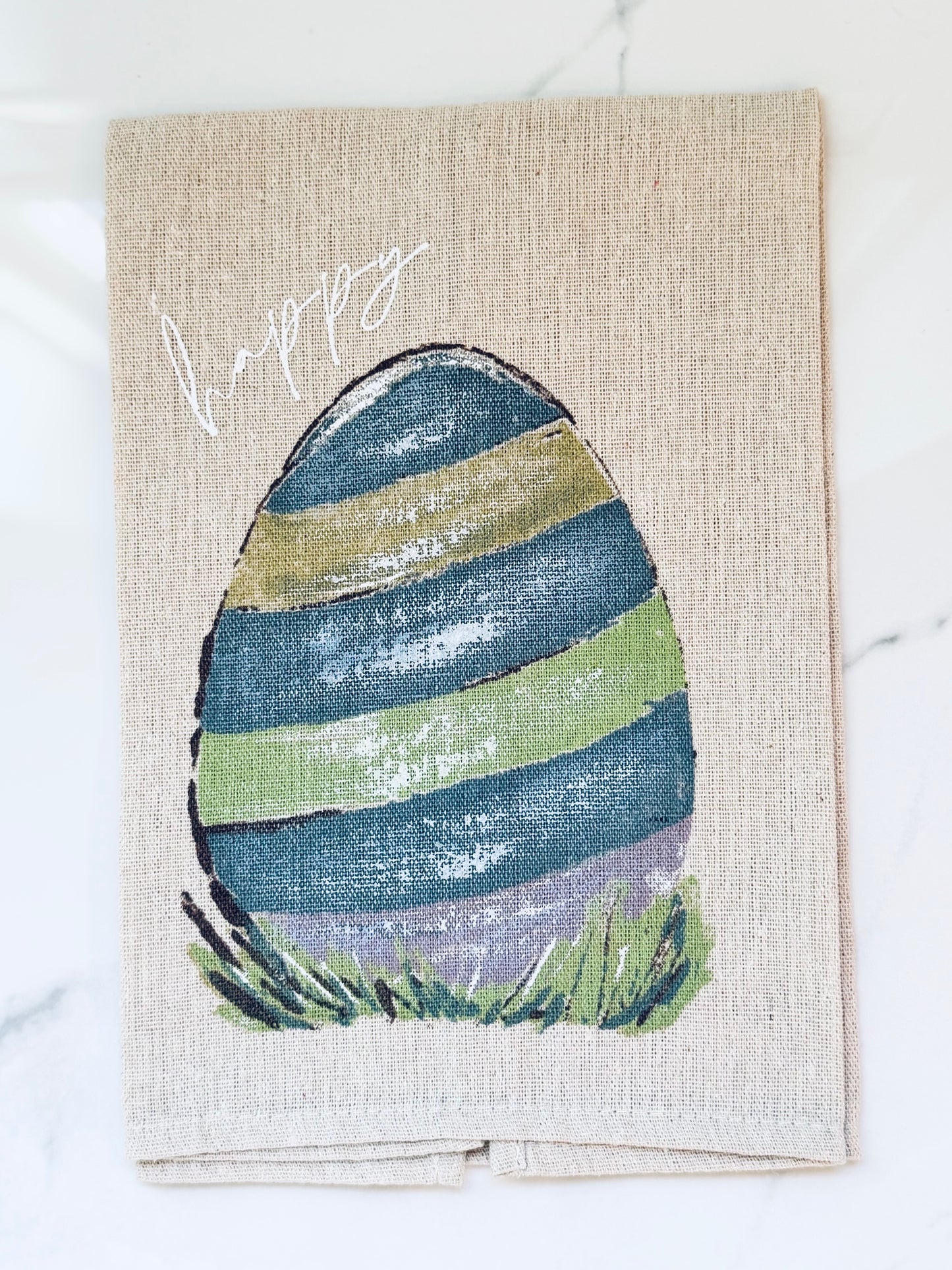 Egg Hand Painted Towel