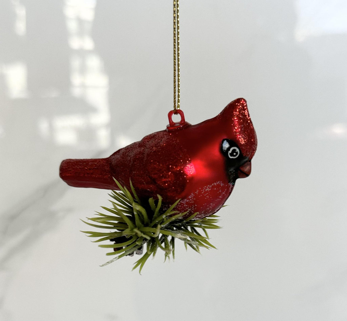 Cardinal on Pine Branch Ornament