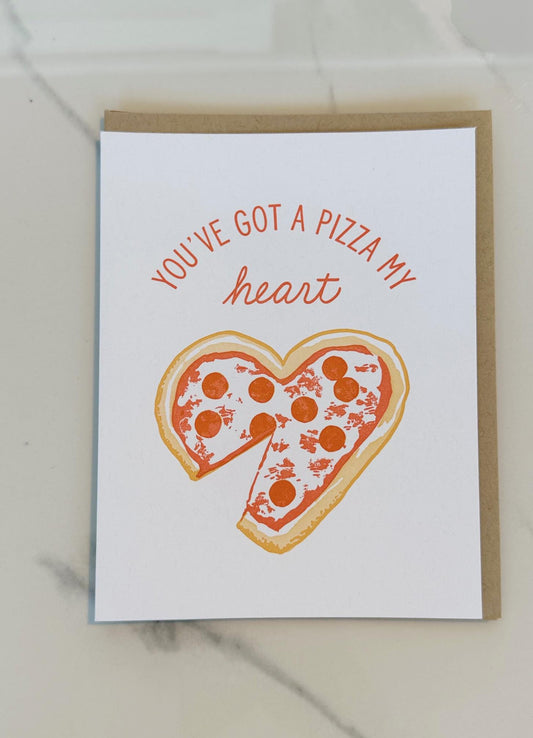 Pizza Heart Greeting Card