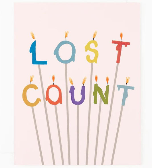 Lost Count Candles Birthday Card