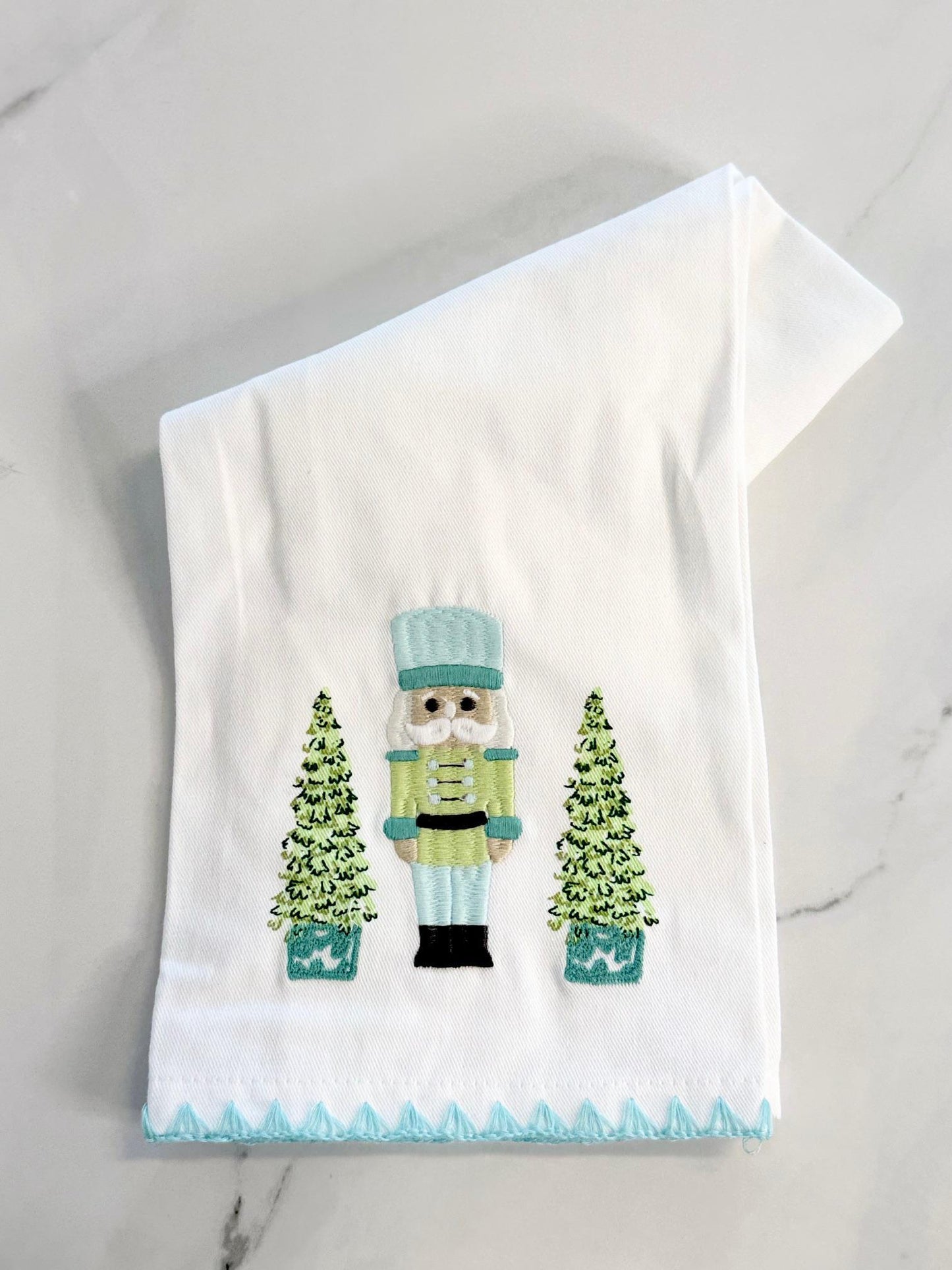 Blue Nutcracker Dish Towel