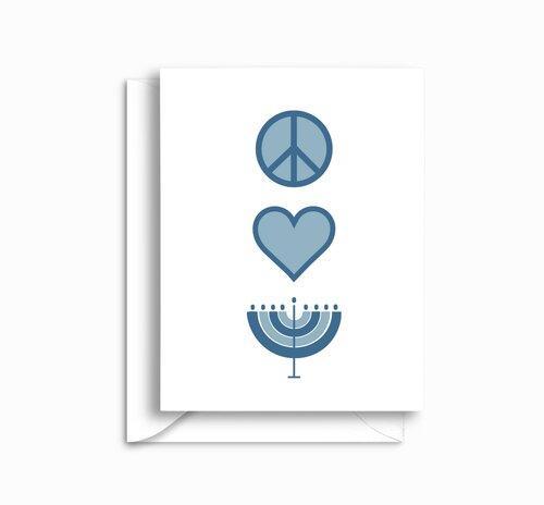 Peace, Love, Hanukkah Card