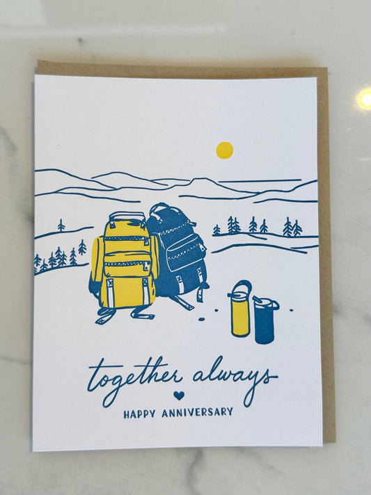 Backpack Anniversary Greeting Card