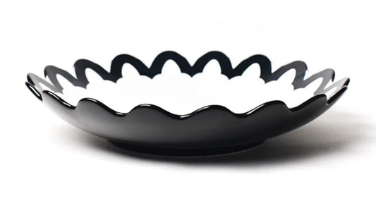 Arabesque Pasta Bowl - Black and White