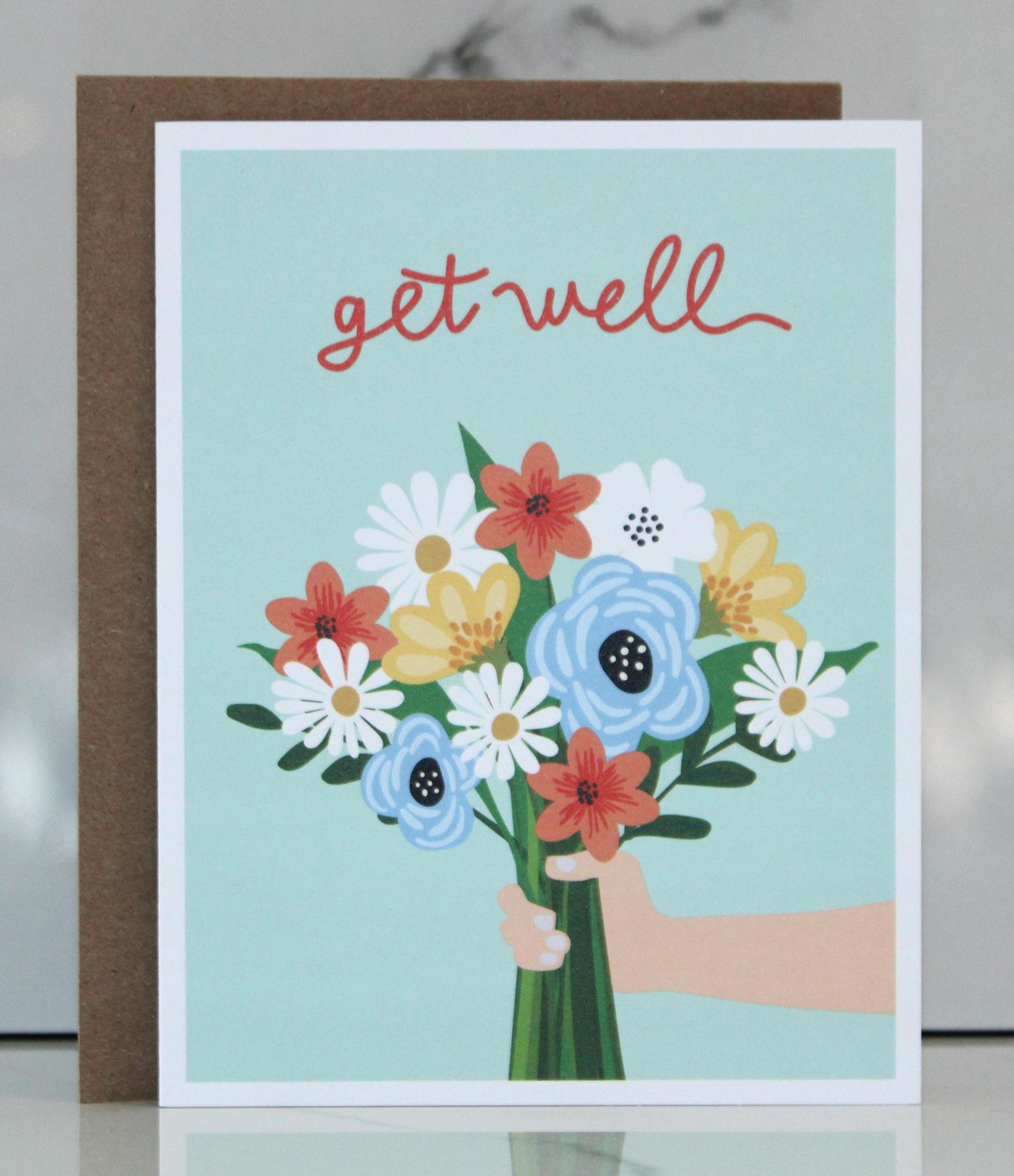 Bunch of Flowers Get Well Card