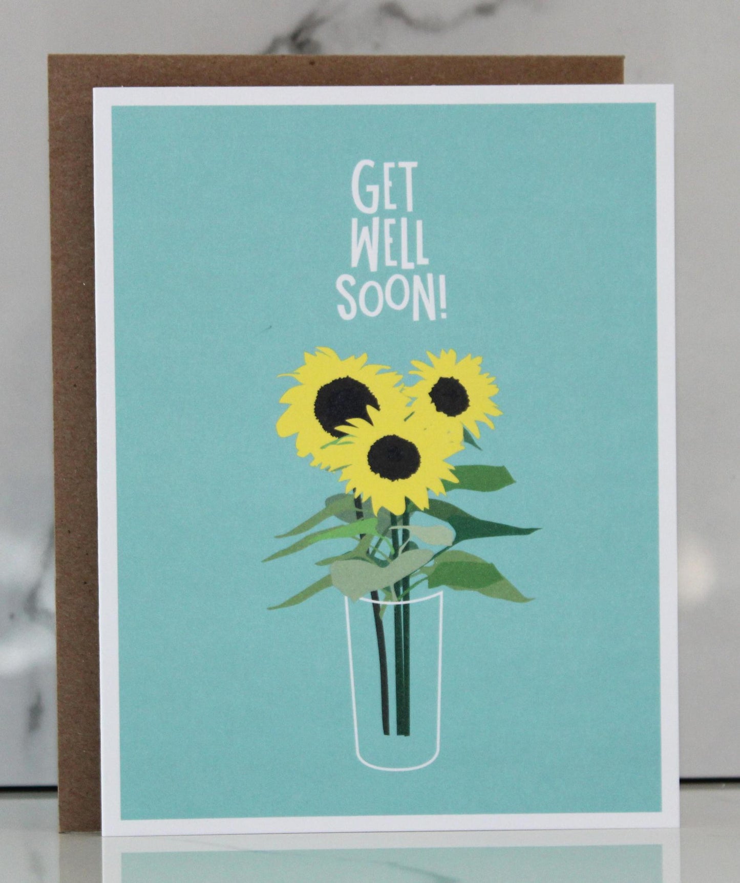 Sunflowers Get Well Card