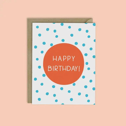 Polka Dots Happy Birthday Card